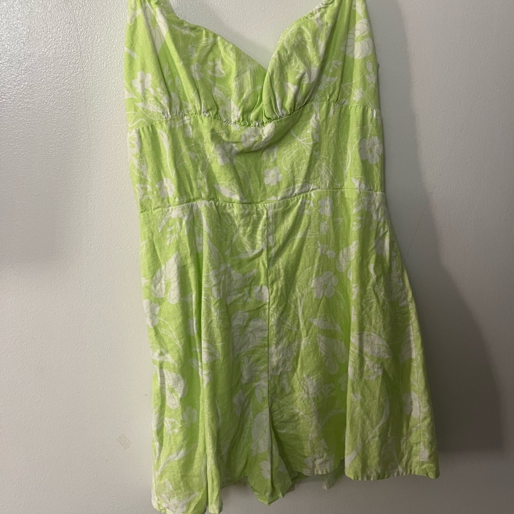BERSHKA NEON GREEN ROMPER